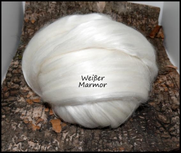 Weißer Marmor, Merino Tussahseide